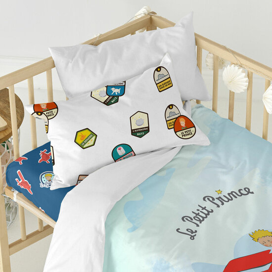 Dekbedovertrek set HappyFriday Le Petit Prince Son Avion Multicolour Wieg voor baby&amp;apos;s 2 Onderdelen 3