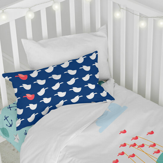 Dekbedovertrek set HappyFriday Moshi Moshi Whale Multicolour Wieg voor baby&amp;apos;s 2 Onderdelen 3