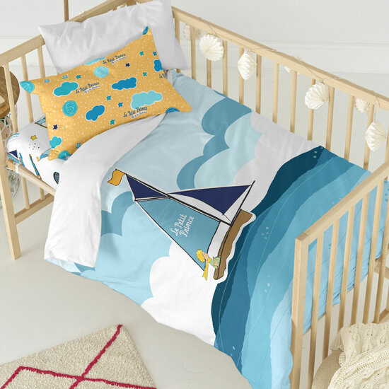 Dekbedovertrek set HappyFriday Le Petit Prince Navigateur Multicolour Wieg voor baby&amp;apos;s 2 Onderdelen 2