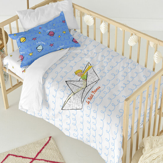 Dekbedovertrek set HappyFriday Le Petit Prince Navire Multicolour Wieg voor baby&amp;apos;s 2 Onderdelen 2