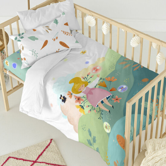 Dekbedovertrek set HappyFriday Mr Fox Dreaming   Multicolour Wieg voor baby&amp;apos;s 2 Onderdelen 1