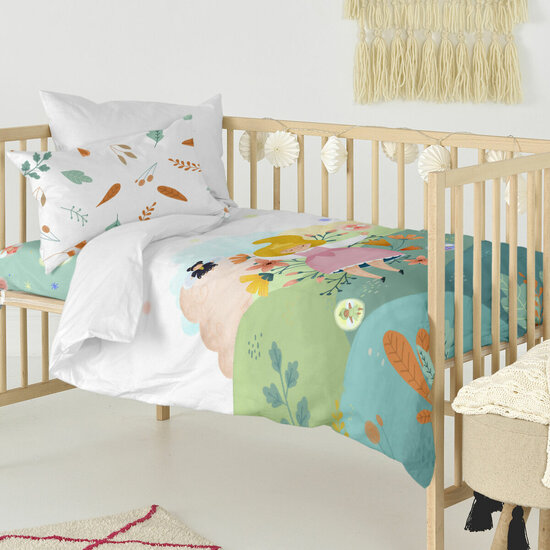 Dekbedovertrek set HappyFriday Mr Fox Dreaming   Multicolour Wieg voor baby&amp;apos;s 2 Onderdelen 2