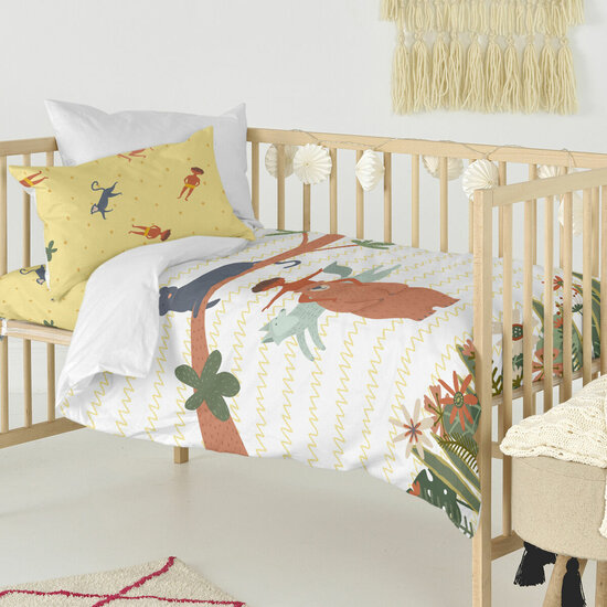 Dekbedovertrek set HappyFriday Mr Fox Jungle life  Multicolour Wieg voor baby&amp;apos;s 2 Onderdelen 6