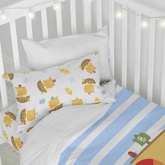 Dekbedovertrek set HappyFriday Happynois Pirate Ship Multicolour Wieg voor baby&amp;apos;s 2 Onderdelen 4