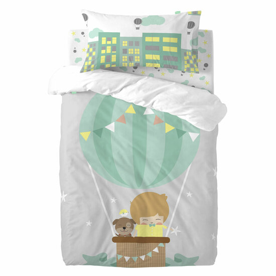 Dekbedovertrek set HappyFriday Happynois Air Balloon Multicolour Wieg voor baby&amp;apos;s 2 Onderdelen 1