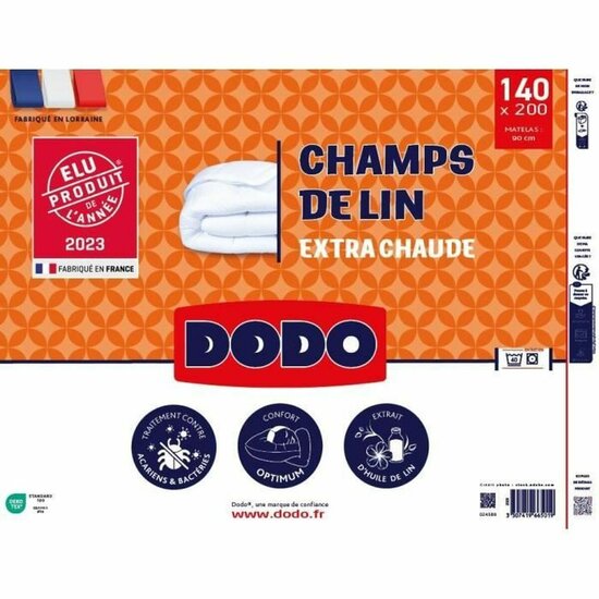 Dekbed DODO Champs de Lin 140 x 200 cm Wit 450 g/m&sup2; 1