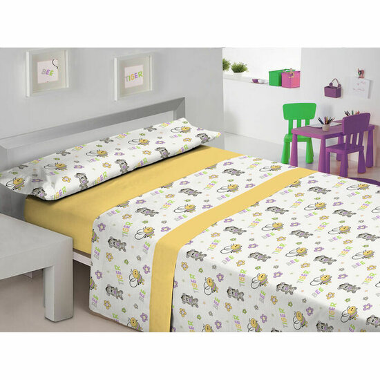 Dekbedovertrek set Hosteline FLO Multicolour Bed van 105 2 Onderdelen 1