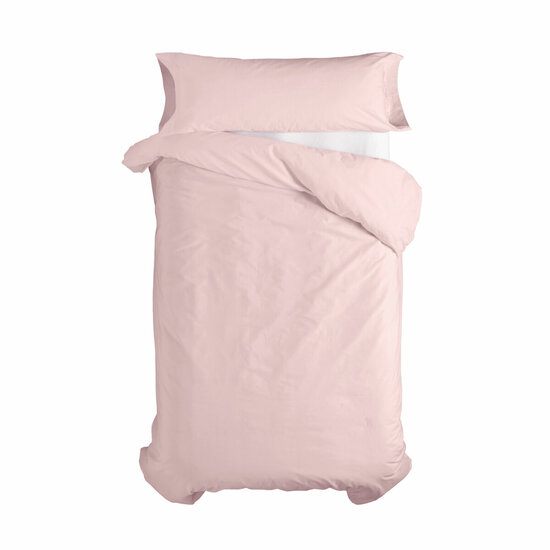 Dekbedovertrek set HappyFriday Basic Kids Licht Roze Bed van 80/90 2 Onderdelen 1