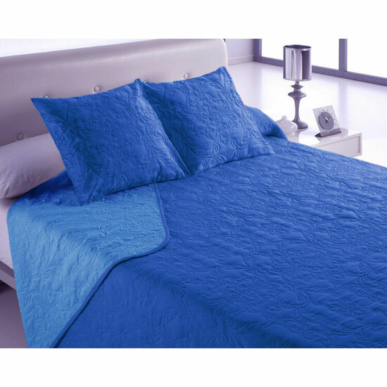 Sprei Hosteline VEGAS Blauw Bed van 180 (3 Onderdelen) 1