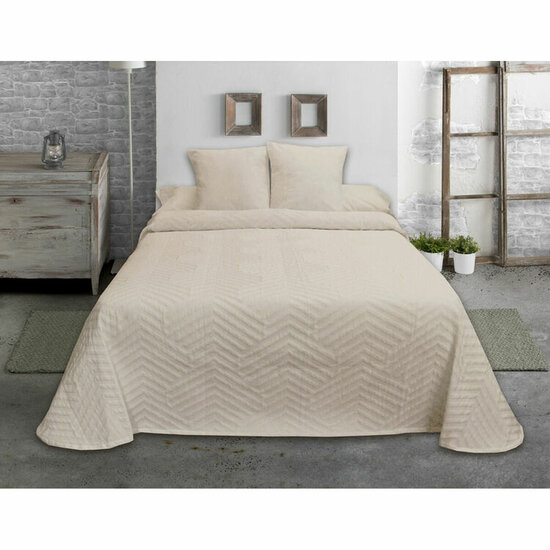 Sprei Hosteline ESPIGA Beige Ivoor Bed van 105 (1 Onderdelen) 1