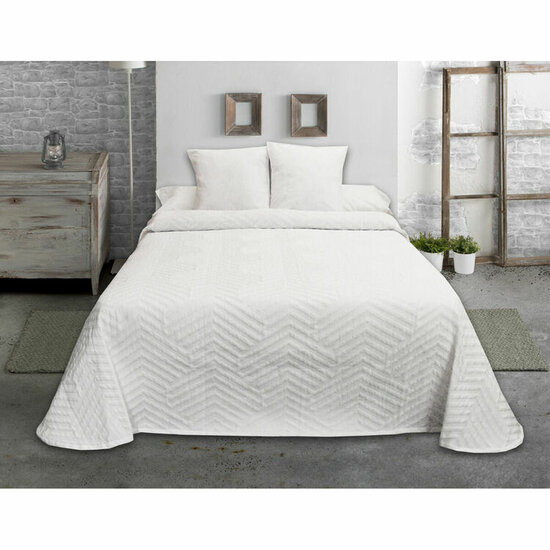 Sprei Hosteline ESPIGA Wit Bed van 105 (1 Onderdelen) 1