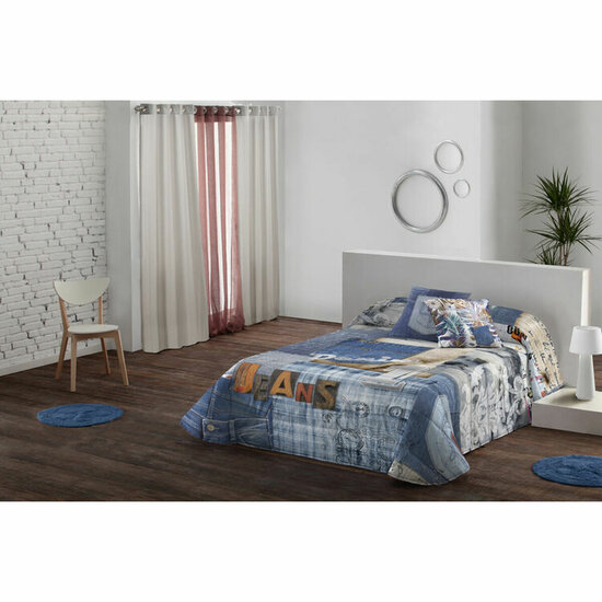 Sprei Lois PATCH P. Blauw Bed van 90 (2 Onderdelen) 2