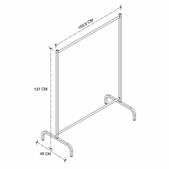 Kapstok Alexandra House Living Zwart Metaal 104 x 135 x 49 cm 4