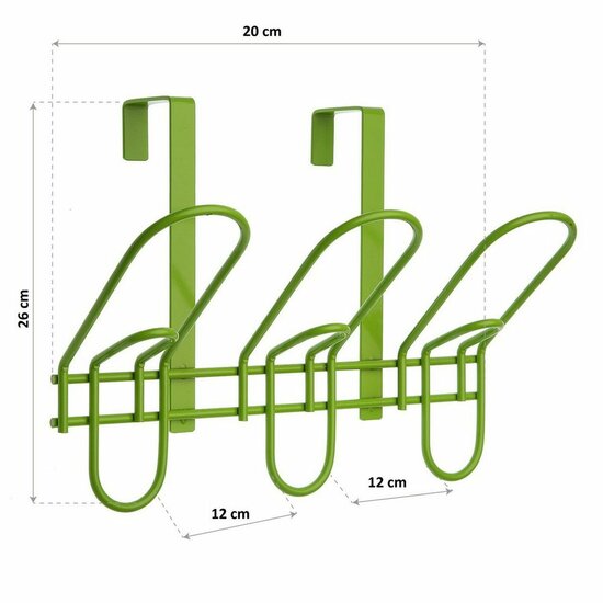 Kapstok voor deur Versa Metaal (12 x 26 x 20 cm) 2