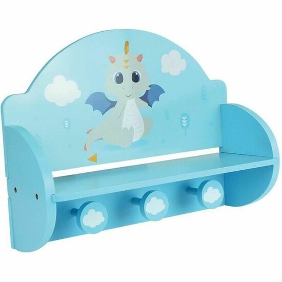 Wandkapstok Fun House Blauw Hout MDF (33 x 46 x 15 cm) 2