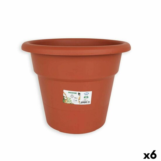 Bloempot Dem Greentime Rond Bruin &oslash; 30 x 24 cm (6 Stuks) 1