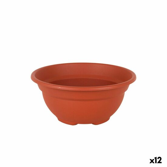 Bloempot Dem Greentime Rond Kom Bruin &oslash; 20 x 9 cm (12 Stuks) 1