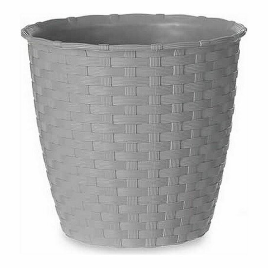 Bloempot Stefanplast Grijs Plastic 14 x 13 x 14 cm (12 Stuks) 2