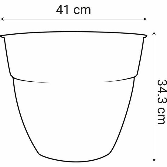 Bloempot EDA &Oslash; 41 cm Donker grijs Plastic Cirkelvormig Modern 1