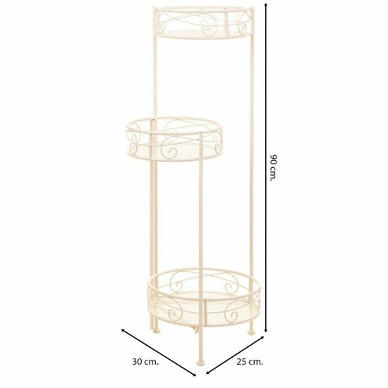 Bloempotstandaard Alexandra House Living Wit Metaal Ijzer 25 x 158 x 40 cm 3