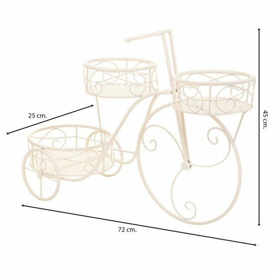 Bloempotstandaard Alexandra House Living Wit Metaal Ijzer Fiets 28 x 28 x 28 cm 3