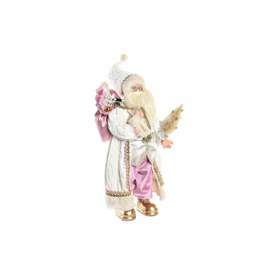 Decoratieve figuren DKD Home Decor Kerstman Kerstmis Grijs Roze PVC Hout 32 x 20 x 60 cm 1