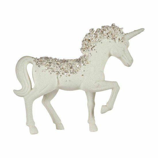 Decoratieve figuren Eenhoorn 9,5 x 31 x 40 cm Wit Plastic 1