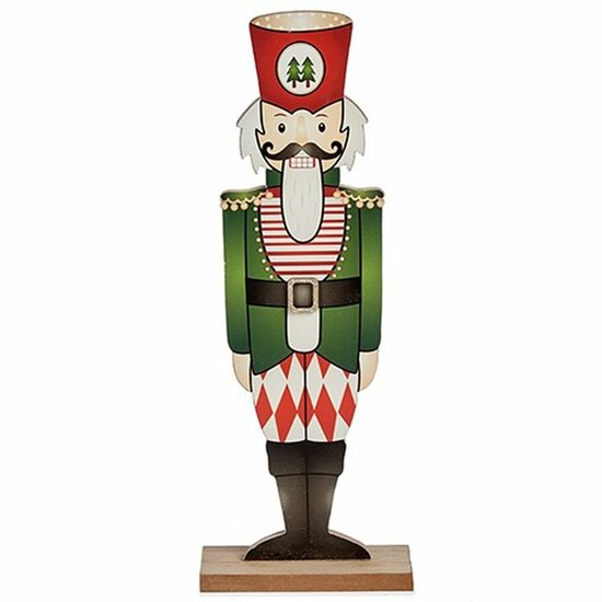 Decoratieve figuren Notenkraker Zwart Rood Groen Hout 8 x 40 x 15 cm (12 Stuks) 2