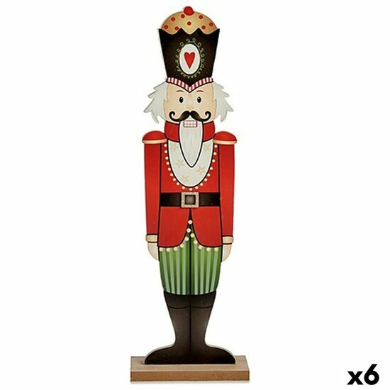 Decoratieve figuren Notenkraker Wit Zwart Rood Groen Hout 10 x 60 x 19 cm (6 Stuks) 1