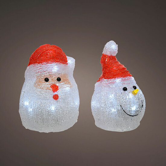 Decoratieve figuren Lumineo 491239 LED Binnenkant Santa Claus 10,5 x 10,5 x 15 cm 2