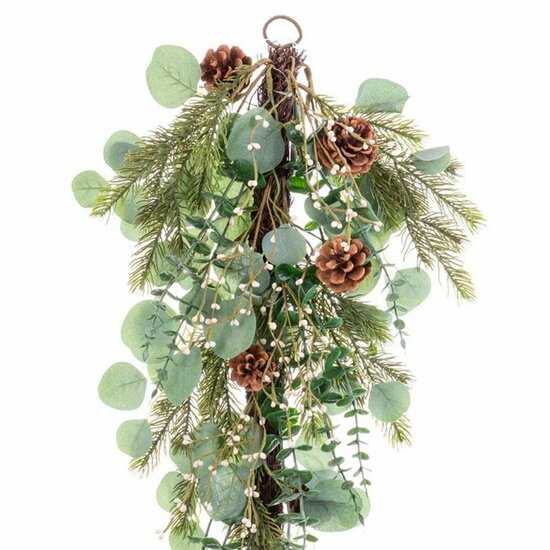 Deurhanger Kerstmis Groen Natuurlijk Rotan Plastic 71,12 cm 2