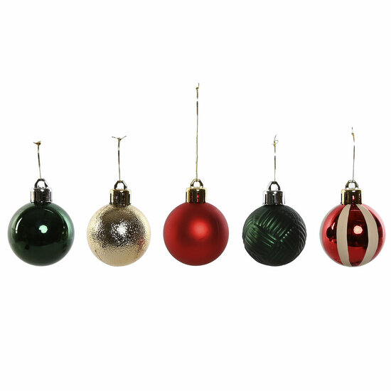 Kerstballen Home ESPRIT Rood Groen Polyethyleen 27 x 4 x 26 cm (20 Onderdelen) 1