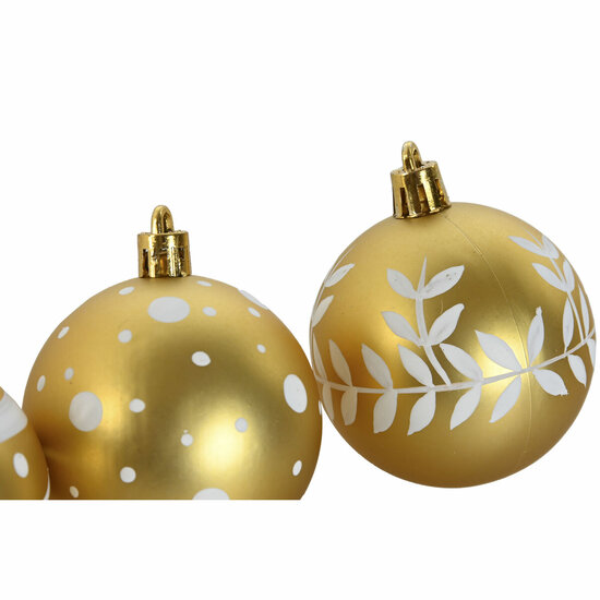 Kerstballen Home ESPRIT Rood Gouden PVC 25 x 6 x 25 cm (16 Onderdelen) 3