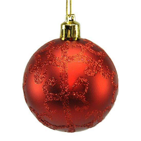 Kerstballen Rood Plastic 6 x 6 x 6 cm (12 Stuks) 4