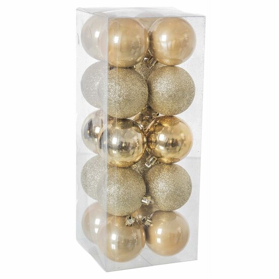 Kerstballen Gouden Plastic 6 x 6 x 6 cm (20 Onderdelen) (20 Stuks) 1