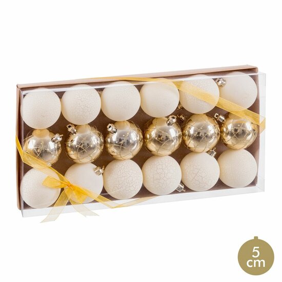 Kerstballen Gouden Plastic &Oslash; 5 cm (18 Stuks) 1