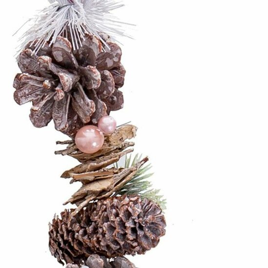 Kerstkrans Wit Roze Plastic Foam Ananas 150 cm 4