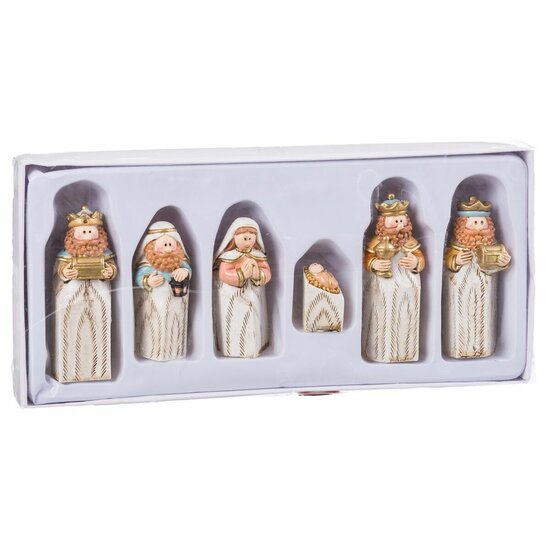 Kerststal set Multicolour Hars Geboorte/Bethlehem 25 x 11,5 x 3 cm 2