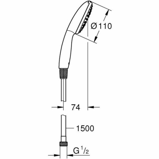 Douchekop Grohe Plastic 3