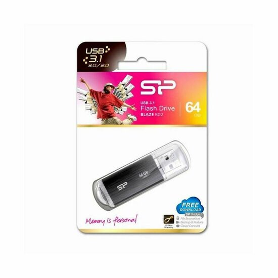 USB stick Silicon Power Blaze B02 Zwart 64 GB 3