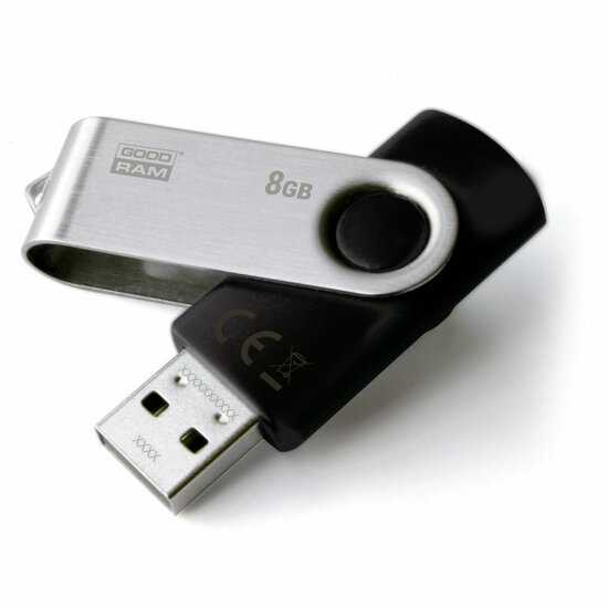 USB stick GoodRam UTS2 USB 2.0 Zwart Zilverkleurig 8 GB (1 Stuks) 1