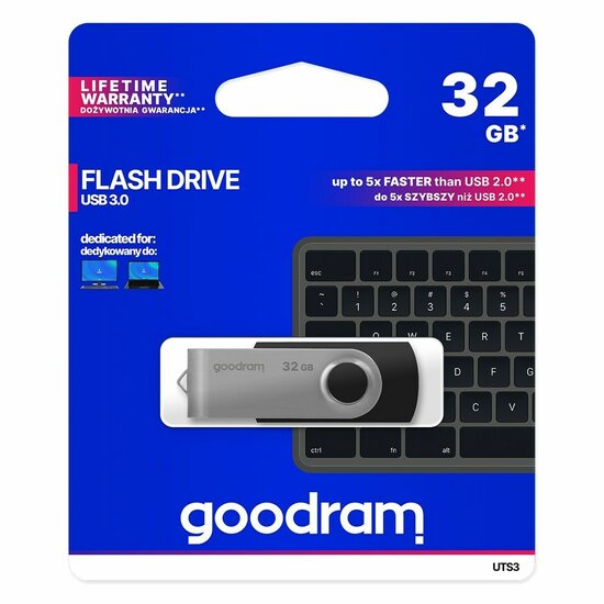 USB stick GoodRam UTS3-0320K0R11 USB 3.1 Zwart 32 GB (1 Stuks) 6