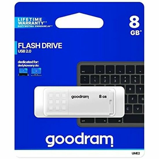 USB stick GoodRam UME2 USB 2.0 20 Mb/s Wit 8 GB 4