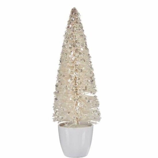 Decoratieve figuren Kerstboom Wit Plastic 10 x 33 x 10 cm (6 Stuks) 2