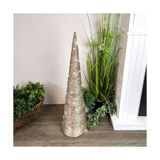 Kerstboom Gouden Warm wit &Oslash; 20 X 80 CM (3 Stuks) 2