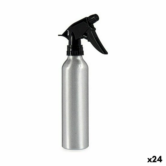 Verstuiverfles Zwart Zilverkleurig Aluminium 300 ml (24 Stuks) 1