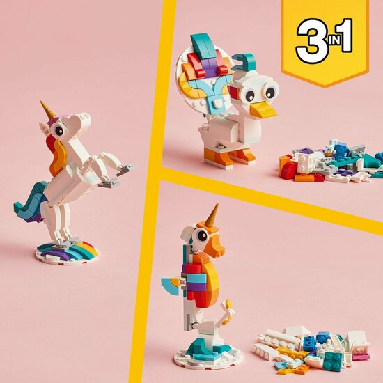 Playset Lego Creator Magic Unicorn 31140 3 in 1 145 Onderdelen 5