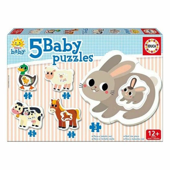 Set van 5 Puzzels Educa Baby Farm 1