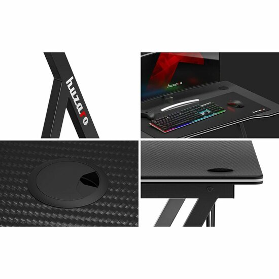 Bureau Gaming Huzaro HZ-Hero 1.4 Black Zwart 7