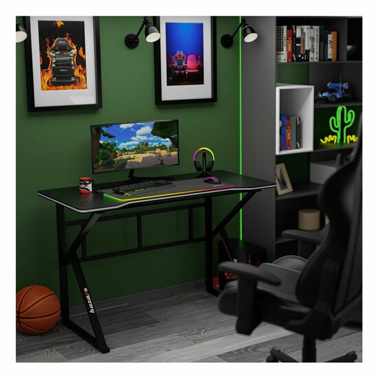 Bureau Gaming Huzaro HZ-Hero 1.6 Black Zwart 120 x 75 x 60 cm 3